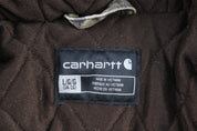 Youth Carhartt Logo Patch Bottomland Camo Hooded Jacket - ThriftedThreads.com