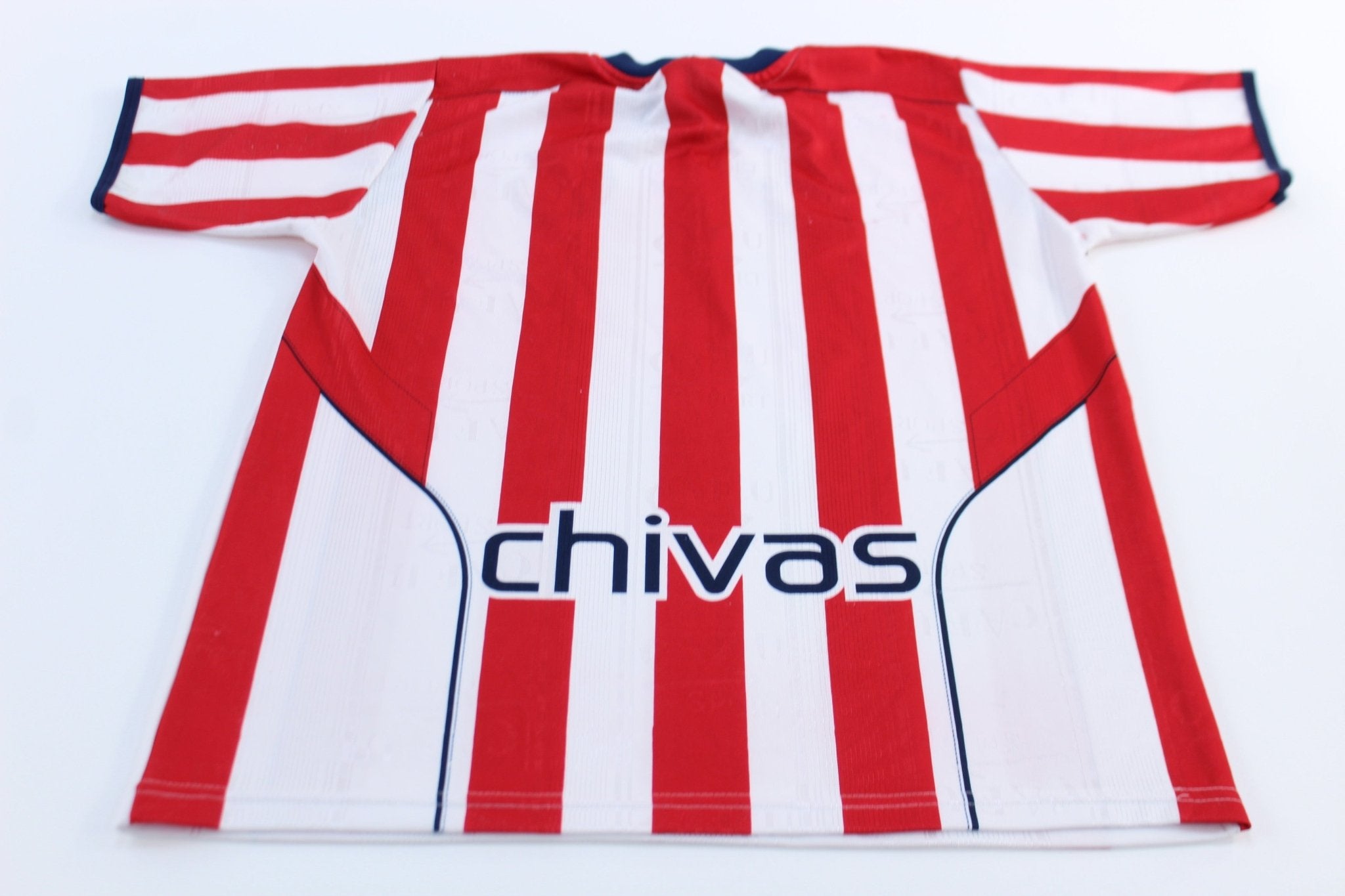 Youth Club Deportivo Guadalajara Striped Soccer Jersey - ThriftedThreads.com