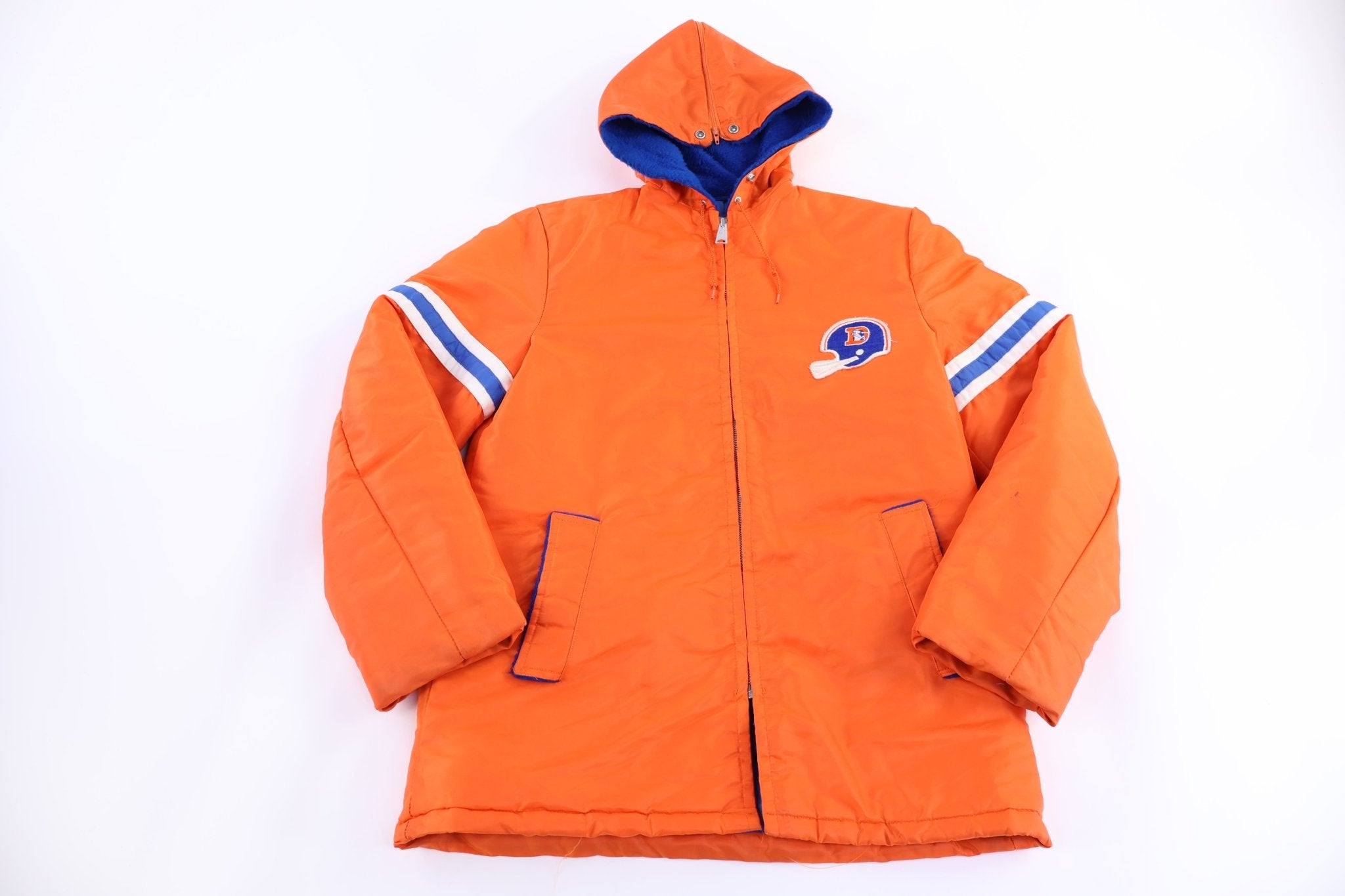Youth Denver Broncos Football Full Zip Jacket - Jacket - Thrifted Threads