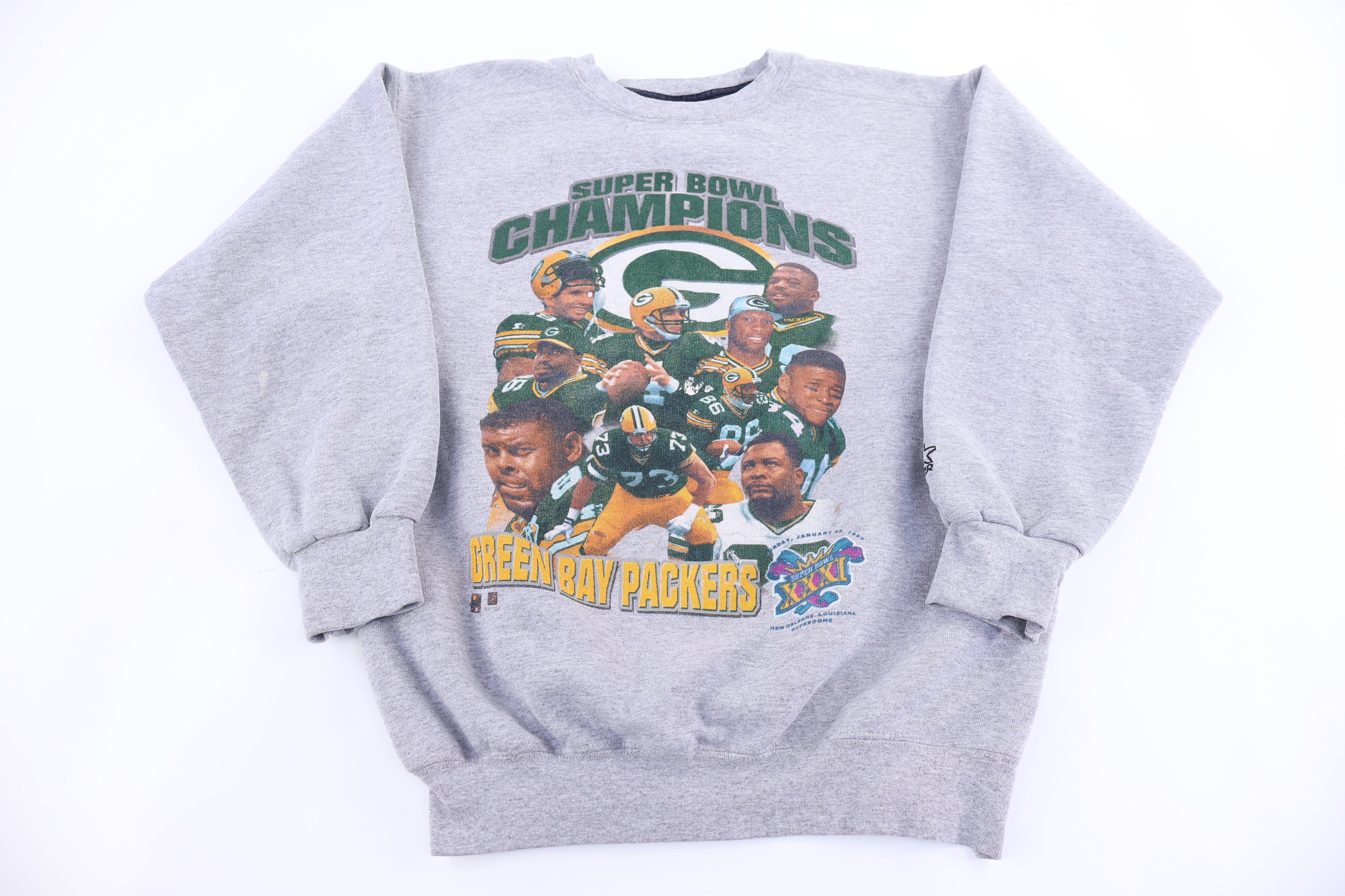 Youth Green Bay Packers Super Bowl Champions Sweatshirt - Sweatshirt - Thrifted Threads