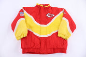 Youth Kansas City Chiefs Full Zip Puffer Jacket - Jacket - Thrifted Threads