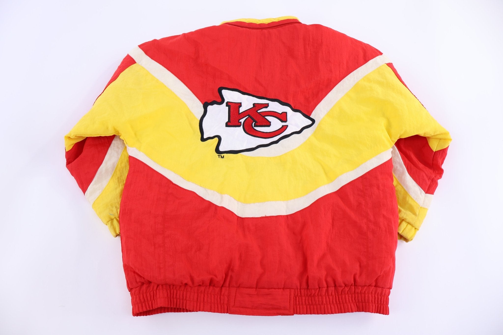 Youth Kansas City Chiefs Full Zip Puffer Jacket - Jacket - Thrifted Threads