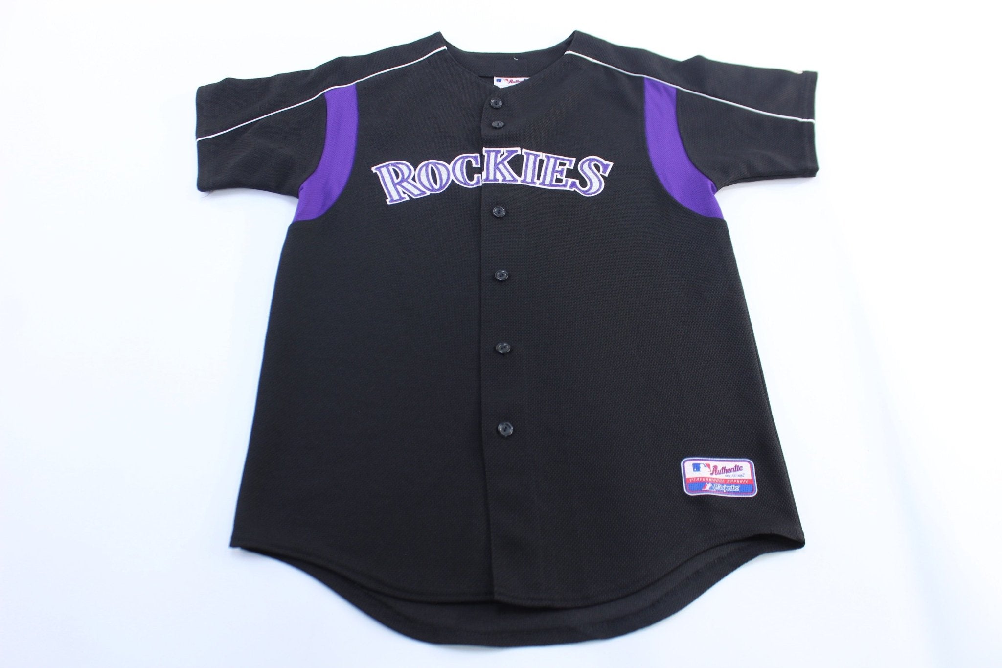Youth Majestic Embroidered Colorado Rockies Baseball Jersey - ThriftedThreads.com
