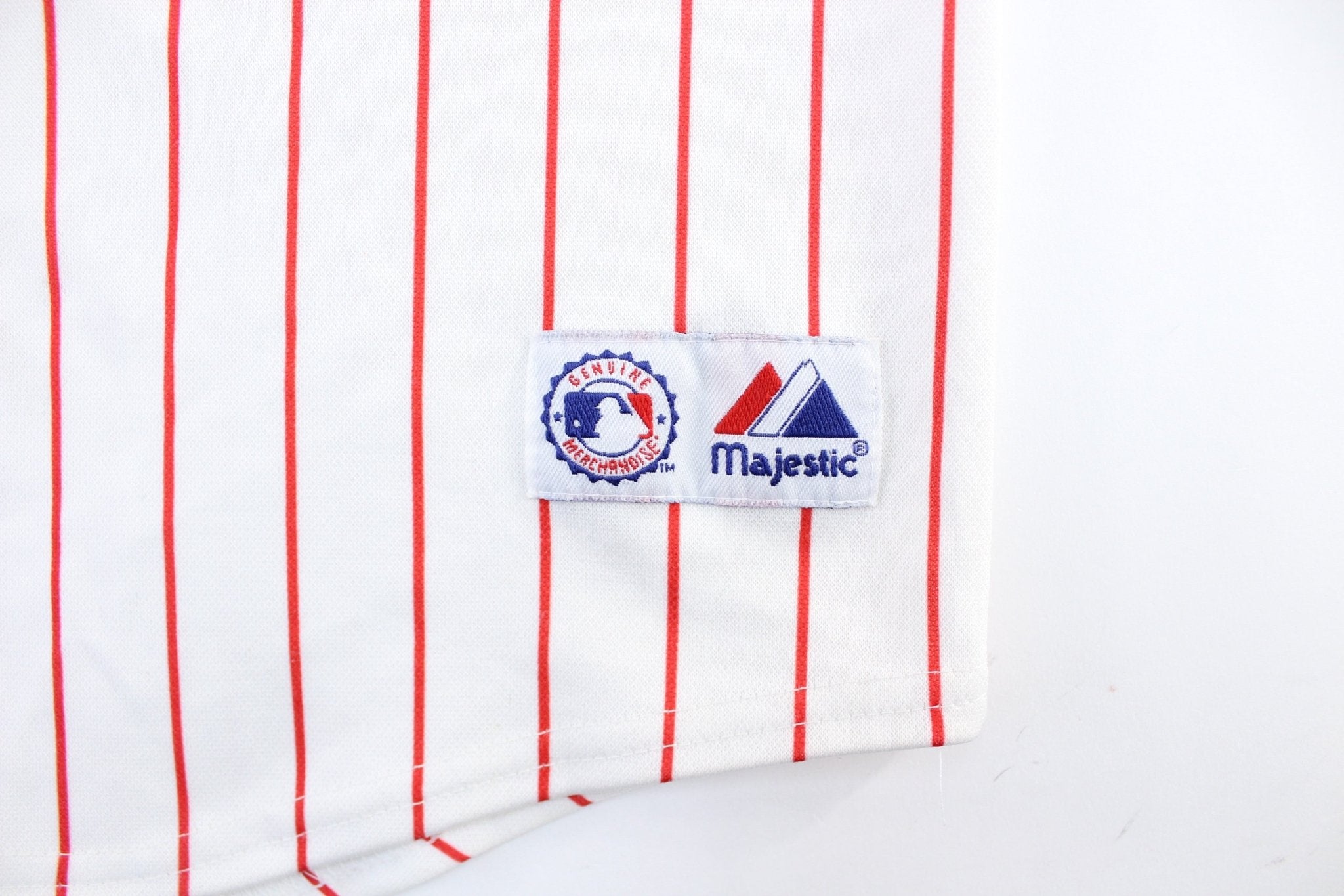 Youth Majestic Embroidered Philadelphia Phillies Baseball Jersey - ThriftedThreads.com