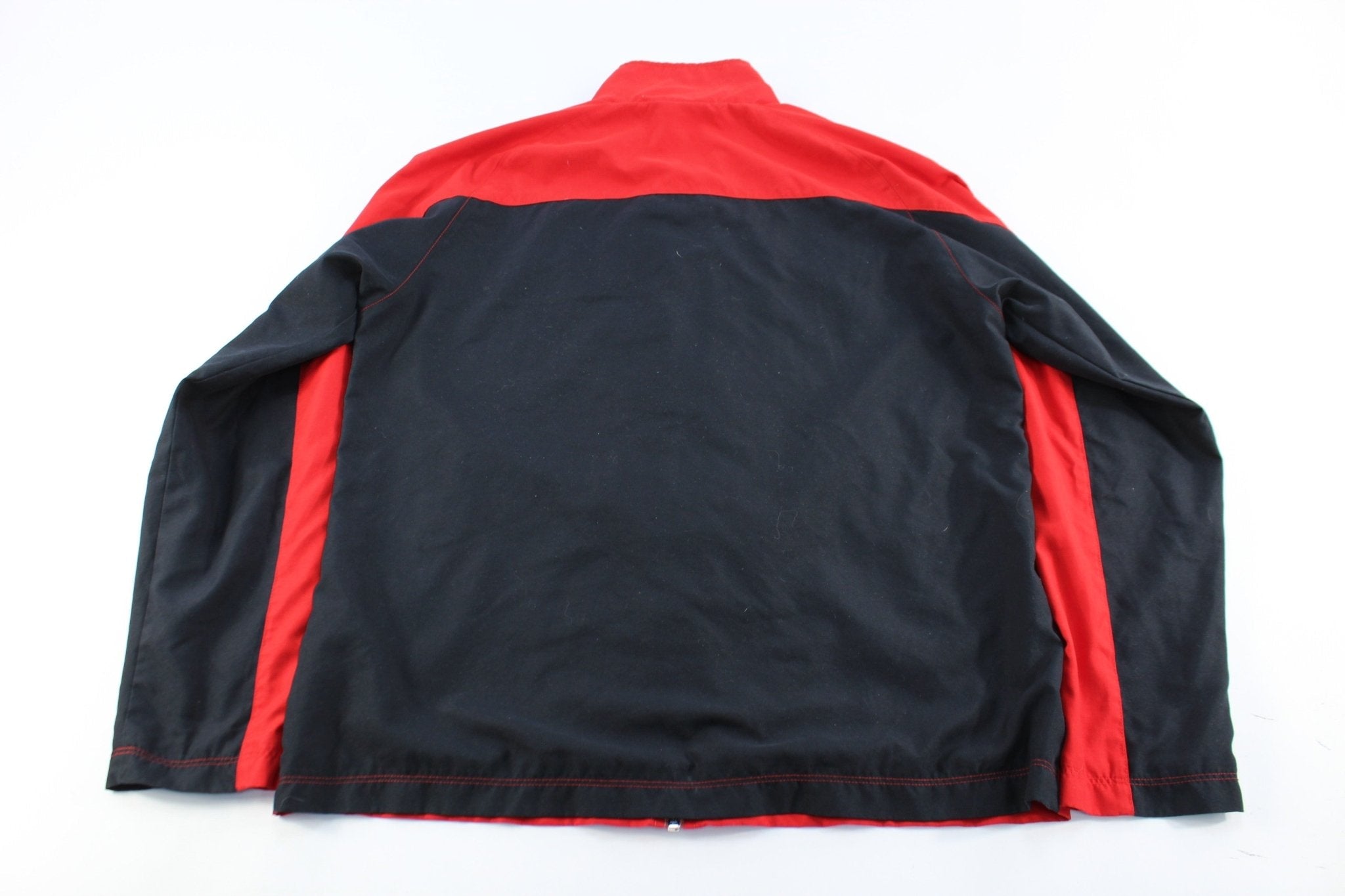 Youth Nike Embroidered Logo Black & Red Zip Up Jacket - Jackets - Thrifted Threads