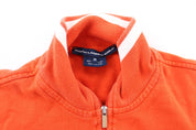 Youth Polo by Ralph Lauren Embroidered Logo Orange & White Zip Up Jacket - ThriftedThreads.com