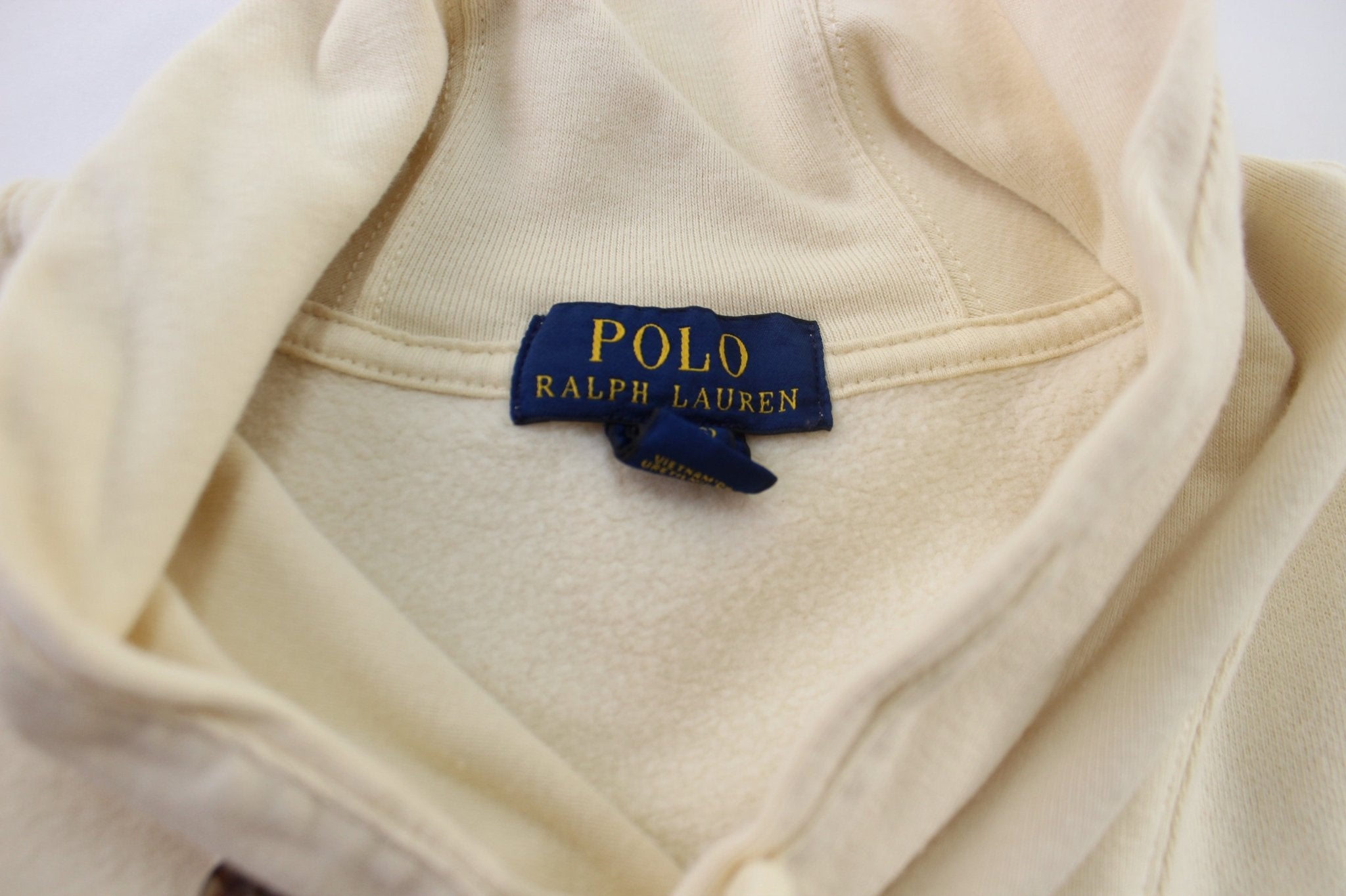 Youth Polo by Ralph Lauren Embroidered Logo Yellow Pullover Sweater - ThriftedThreads.com