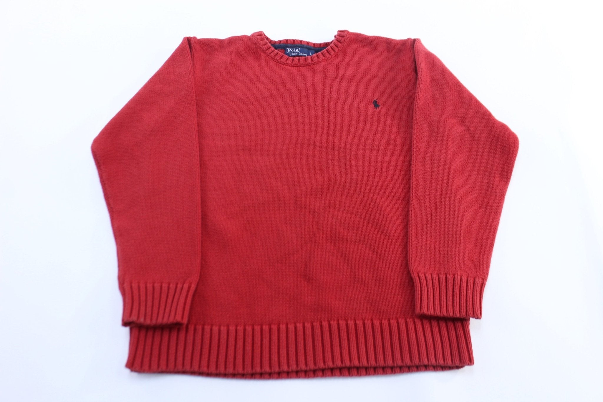 Youth Polo by Ralph Lauren Red Knit Sweater - ThriftedThreads.com