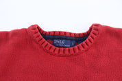 Youth Polo by Ralph Lauren Red Knit Sweater - ThriftedThreads.com