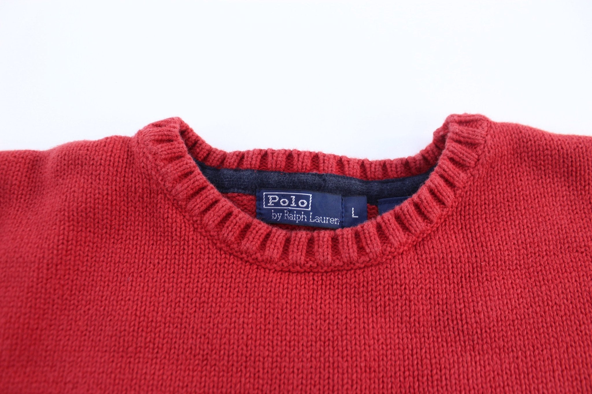 Youth Polo by Ralph Lauren Red Knit Sweater - ThriftedThreads.com
