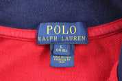 Youth Polo Ralph Lauren Red & Blue Quarter Zip Sweater - Sweater - Thrifted Threads