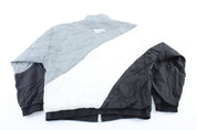 Youth Reebok Embroidered Logo Black, White, & Grey Zip Up Jacket - Jackets - Thrifted Threads