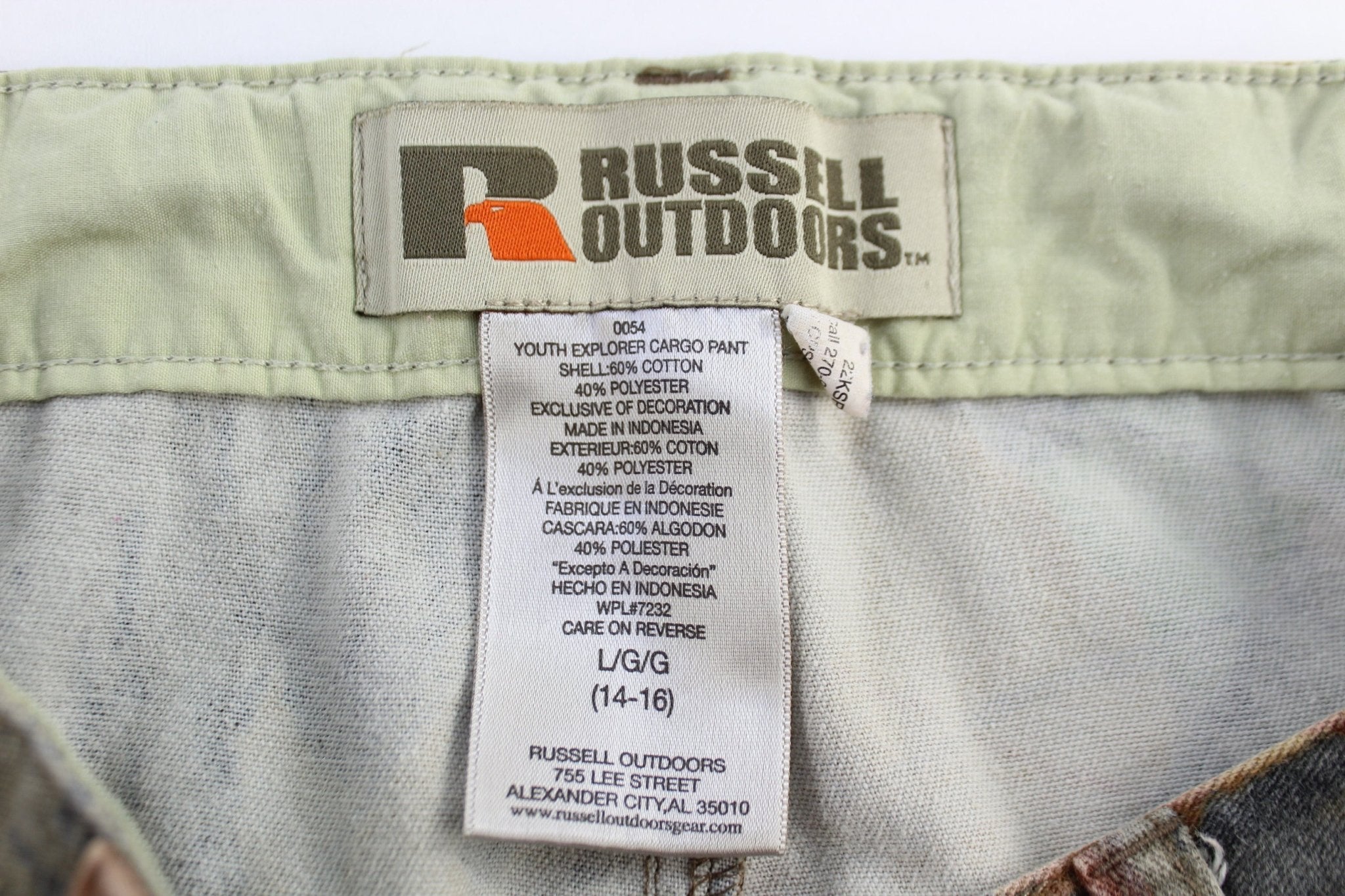Youth Russell Outdoors Camo Cargo Pants - Pants - Thrifted Threads