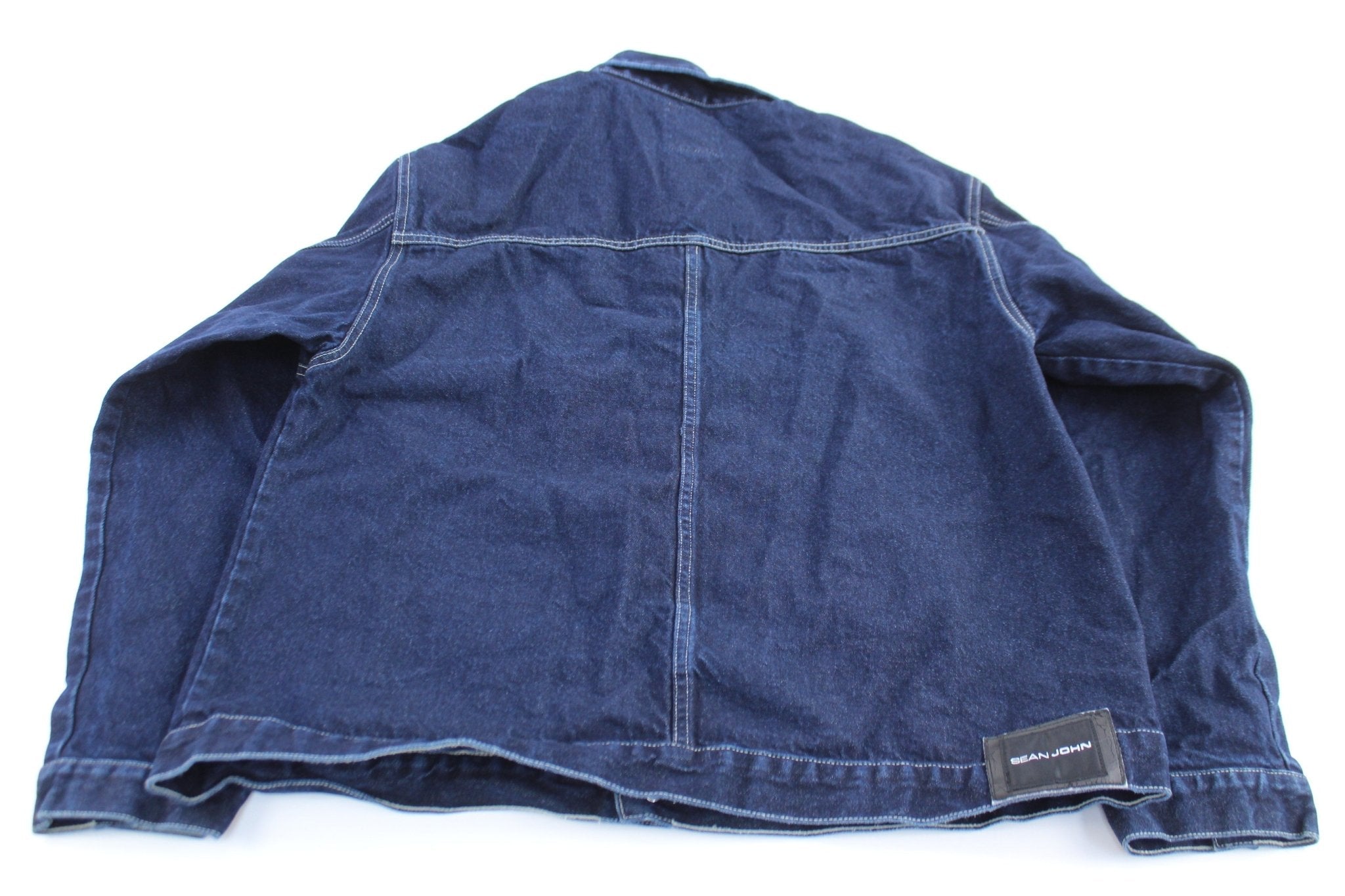 Youth Sean John Embroidered Dark Wash Denim Jacket - Jackets - Thrifted Threads