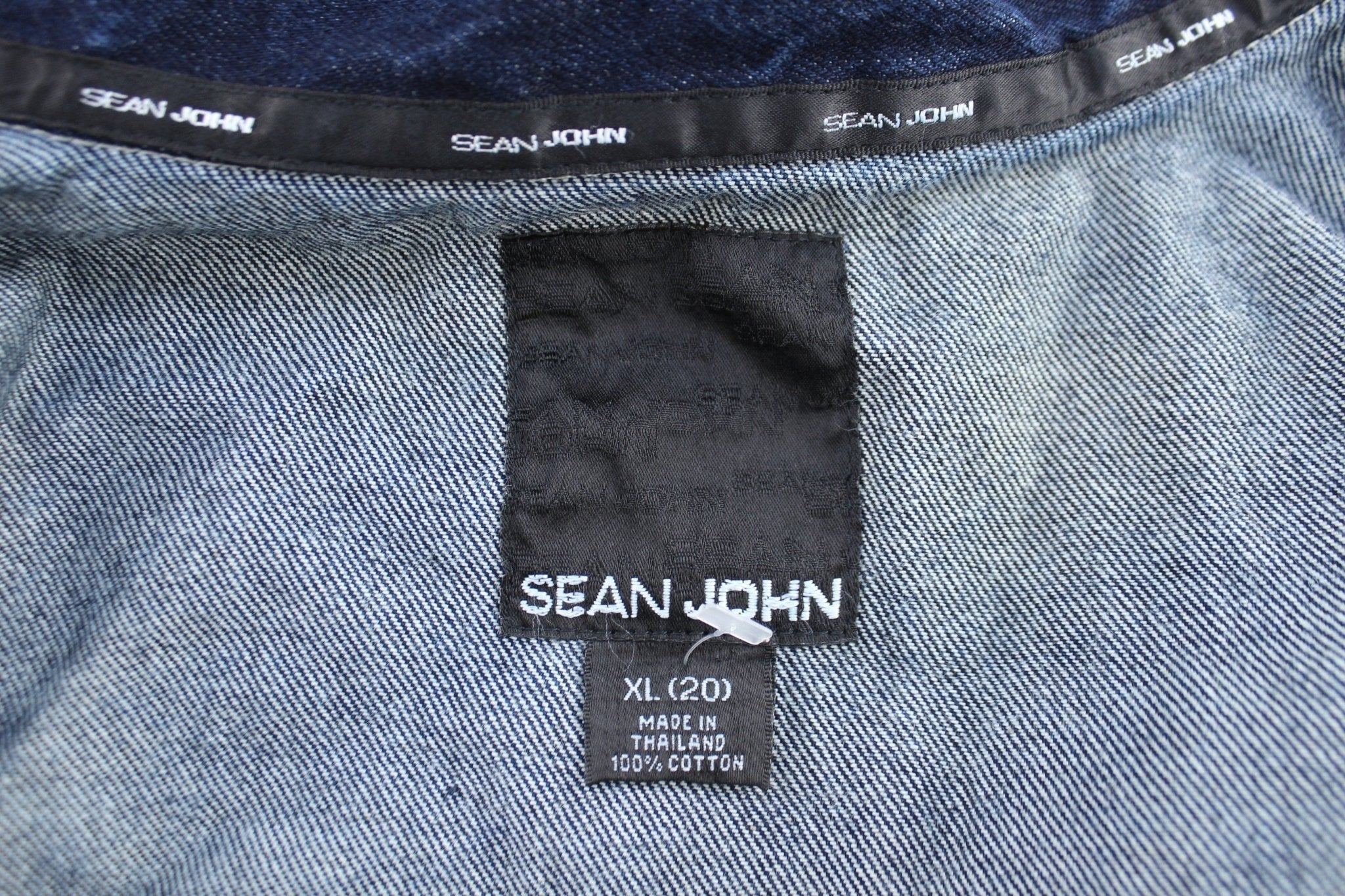 Youth Sean John Embroidered Dark Wash Denim Jacket - Jackets - Thrifted Threads
