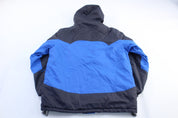 Youth The North Face Embroidered Logo Blue & Grey Zip Up Jacket - ThriftedThreads.com