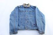 Youth Tommy Hilfiger Embroidered Logo Denim Jacket - ThriftedThreads.com