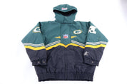 Youth Vintage Green Bay Packers Football Puffer Jacket - Jacket - Thrifted Threads