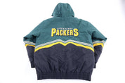 Youth Vintage Green Bay Packers Football Puffer Jacket - Jacket - Thrifted Threads