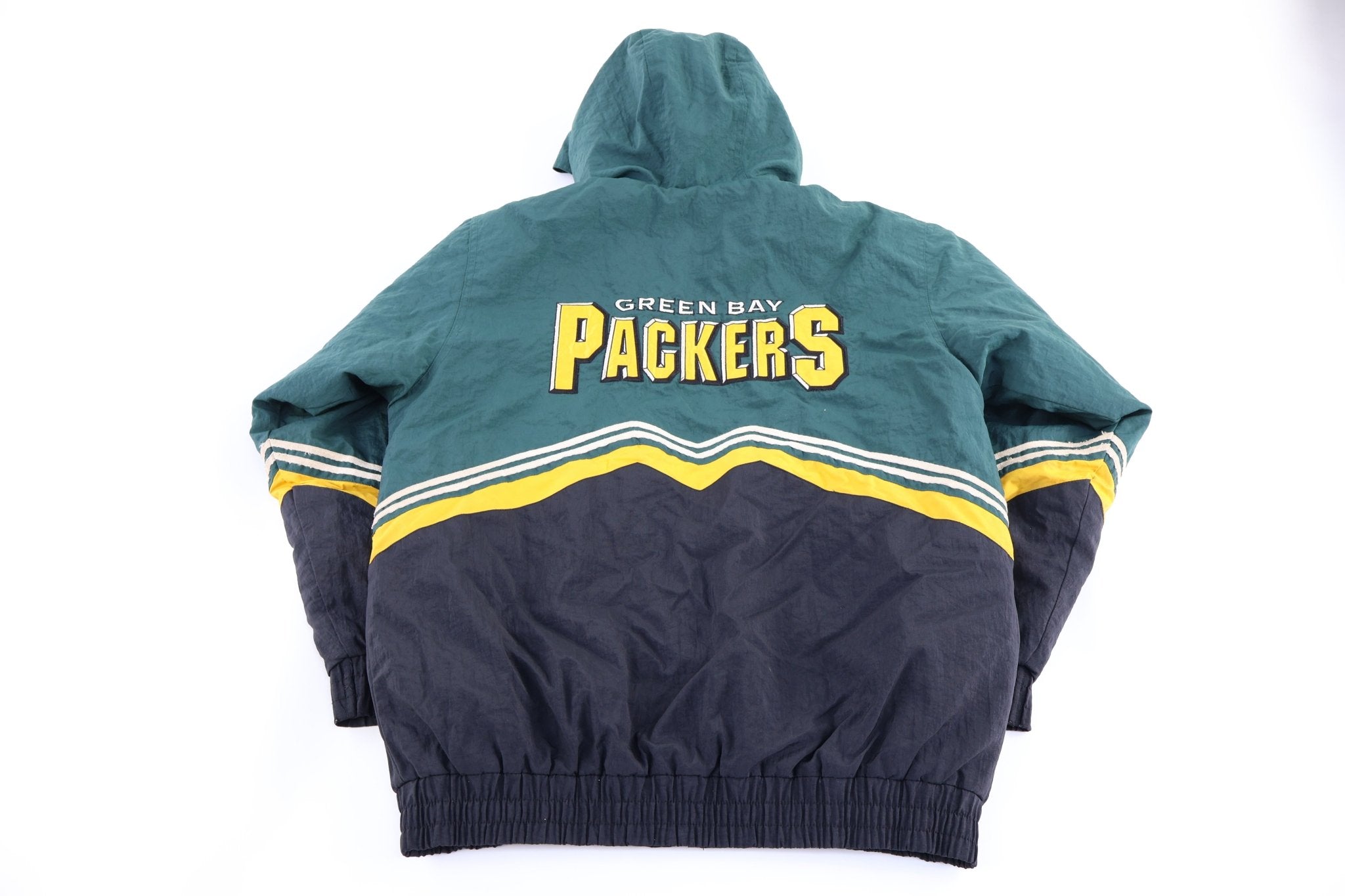 Youth Vintage Green Bay Packers Football Puffer Jacket - Jacket - Thrifted Threads