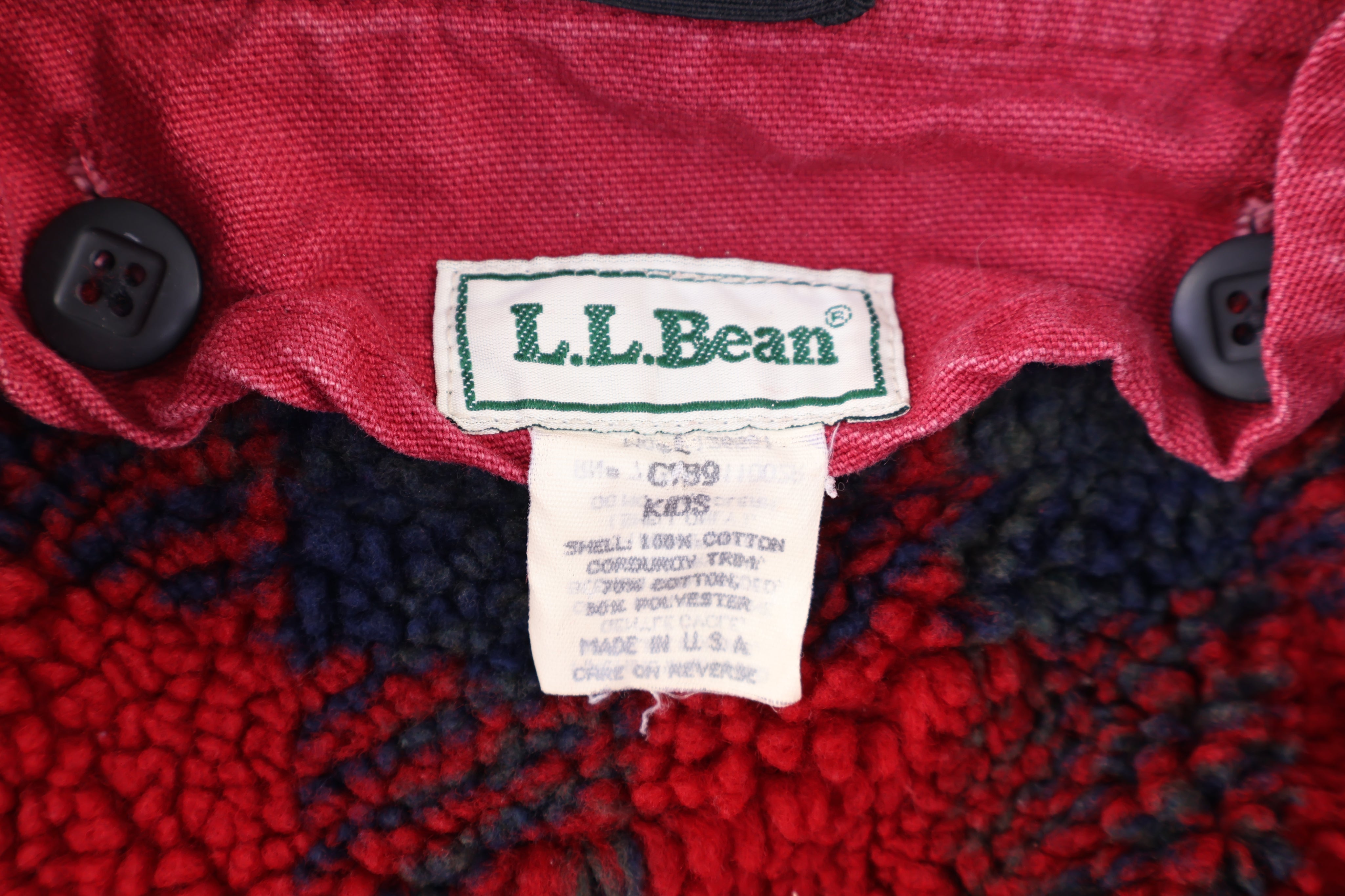 Youth Vintage L.L. Bean Maroon Jacket - Jacket - Thrifted Threads