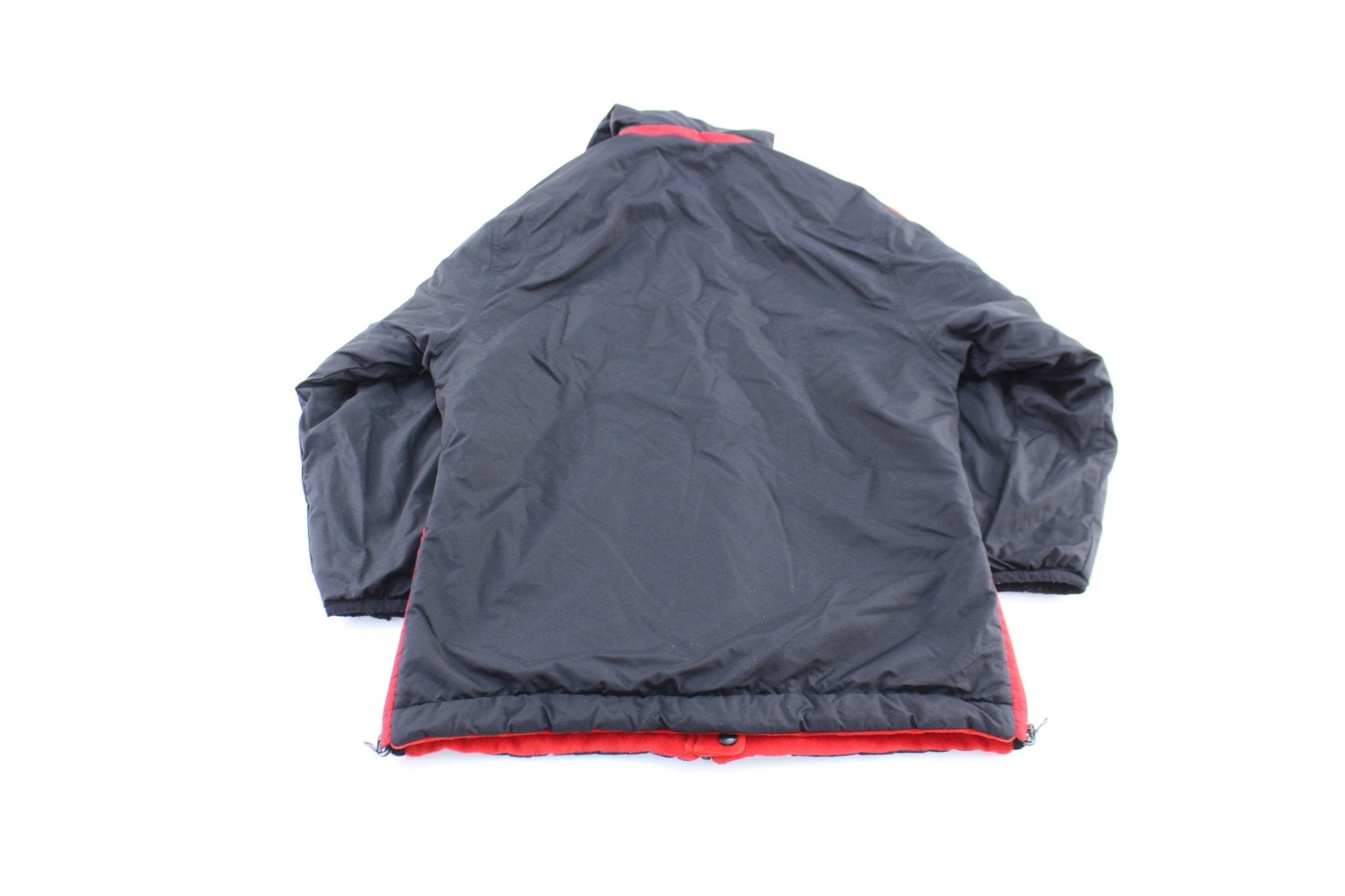 Youth Y2K Nike Embroidered Logo Black & Red Reversible Jacket - Jacket - Thrifted Threads