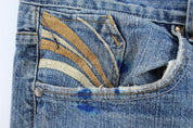 Zeep Embroidered Denim Jeans - ThriftedThreads.com