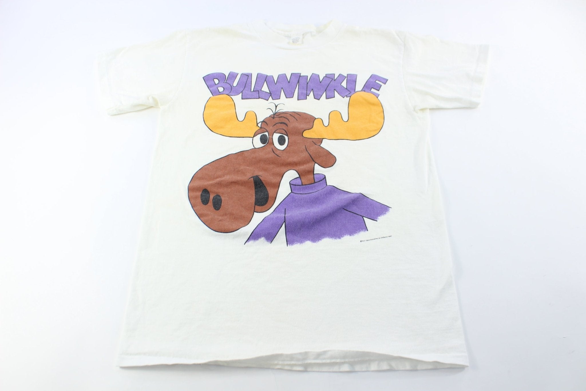 1990 Bullwinkle Moose Graphic T-Shirt - ThriftedThreads.com