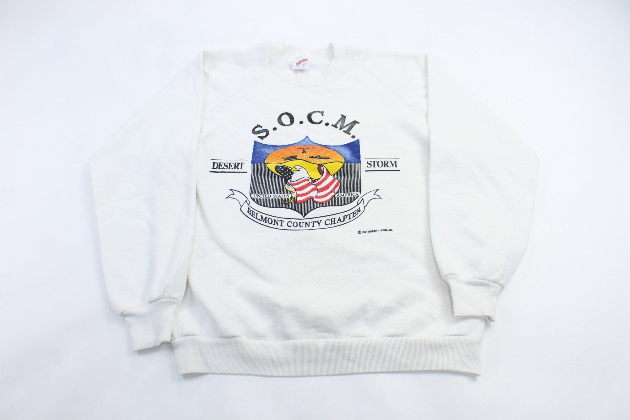 1991 Desert Storm Belmont County Chapter Sweatshirt - ThriftedThreads.com