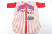 1993 Looney Tunes Striped League Baseball T-Shirt - ThriftedThreads.com