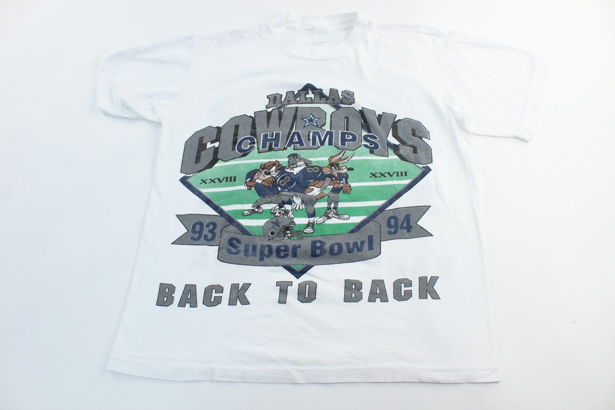 Vintage 1994 NFL Dallas Cowboys Back to Back Super Bowl Champions T-shirt