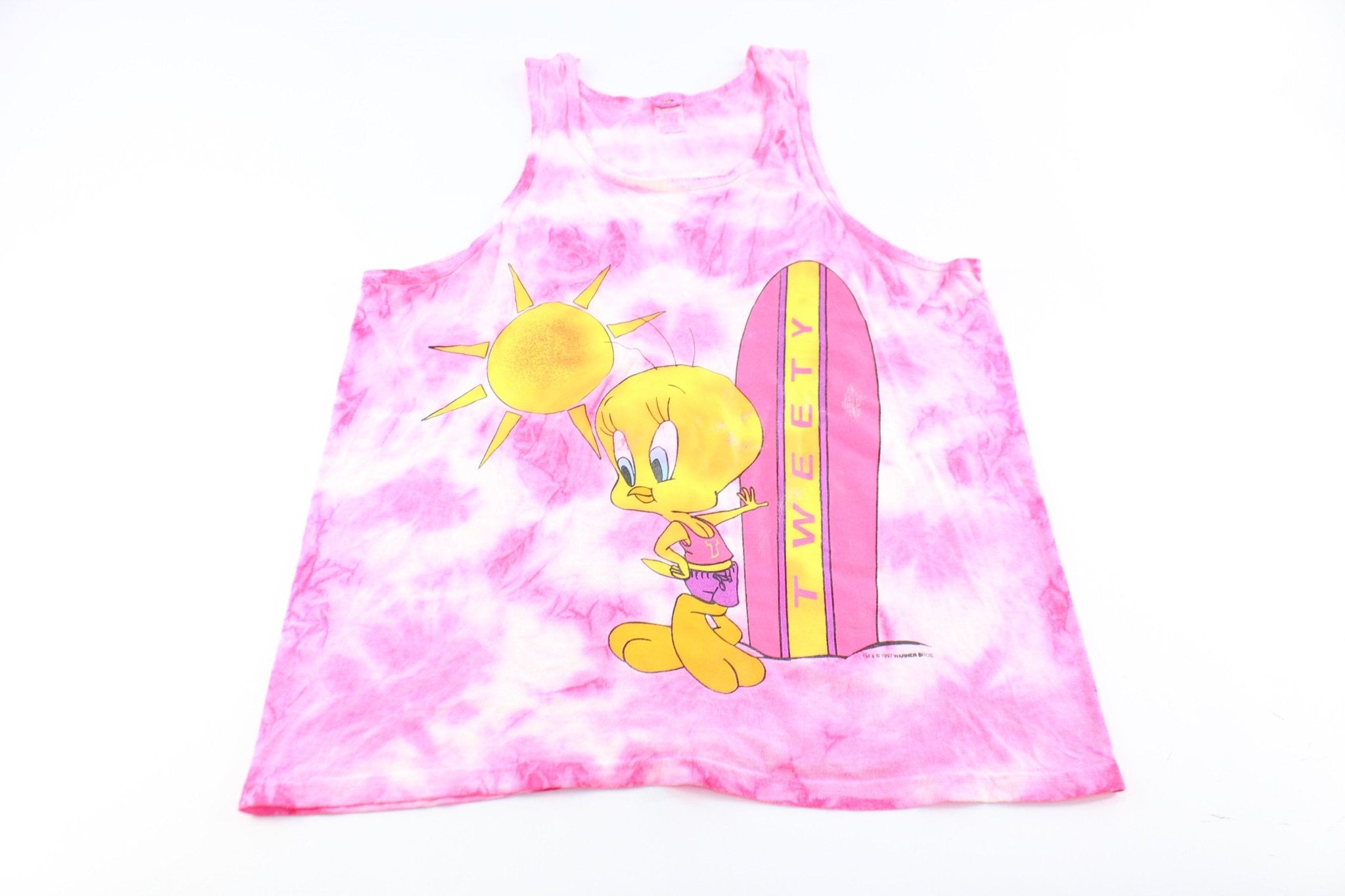 1996 Looney Tunes Tweety Tie-Dye Tank Top - ThriftedThreads.com