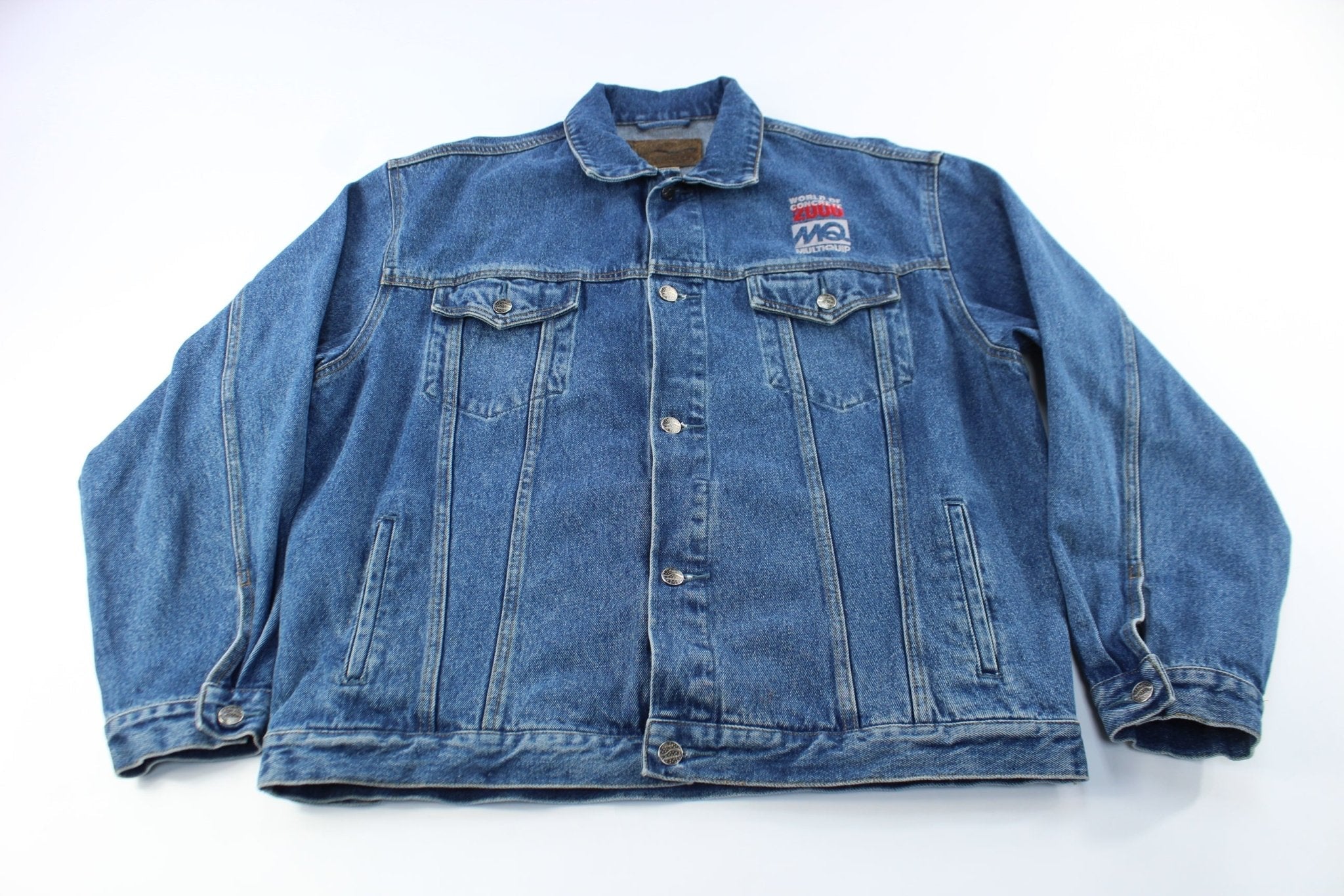 2000 World of Concrete Multiquip Whiteman Denim Jacket - Jackets - Thrifted Threads
