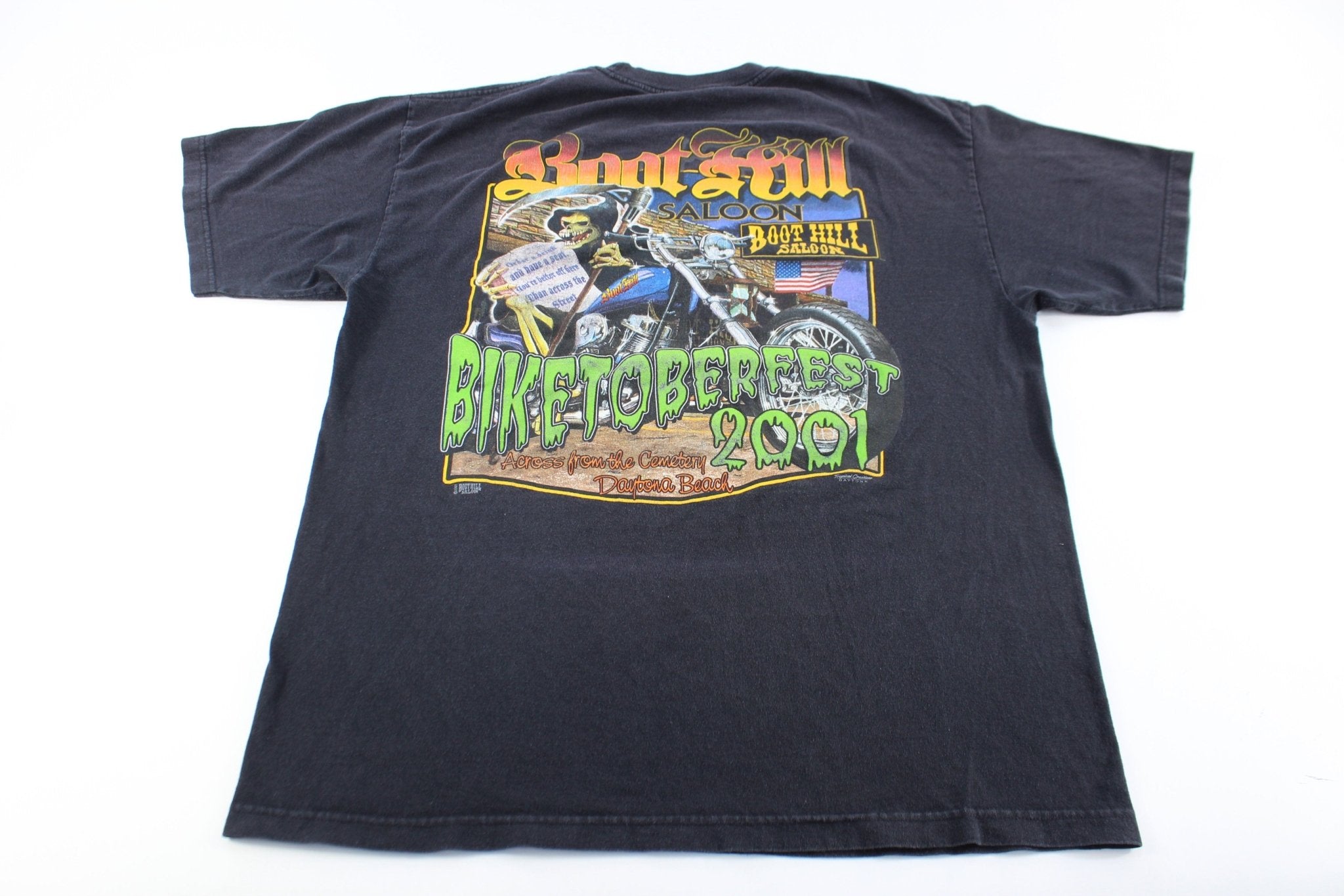 2001 Boot Hill Saloon Biketoberfest T-Shirt - ThriftedThreads.com
