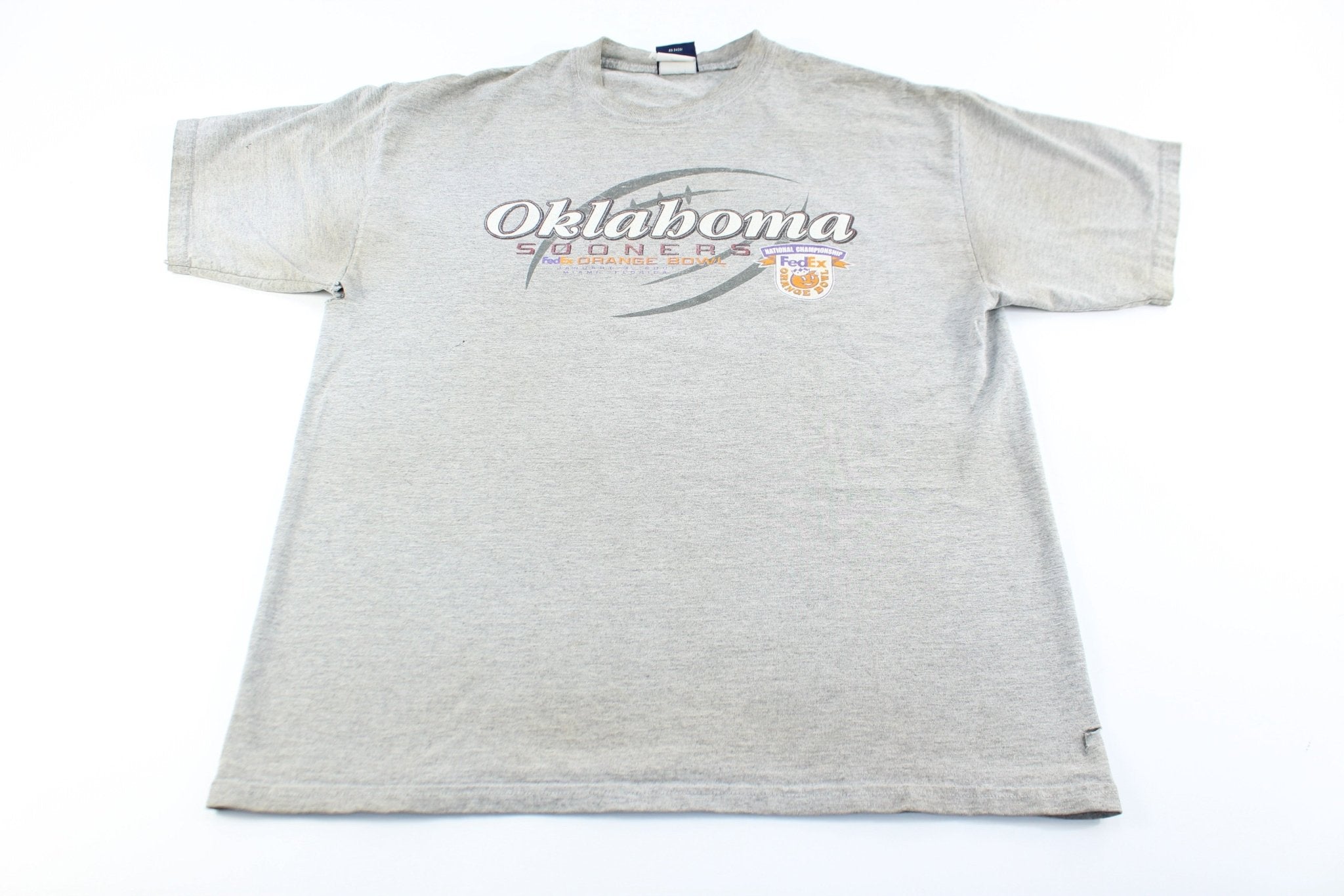 2001 Oklahoma Sooners FedEx Orange Bowl T-Shirt - ThriftedThreads.com