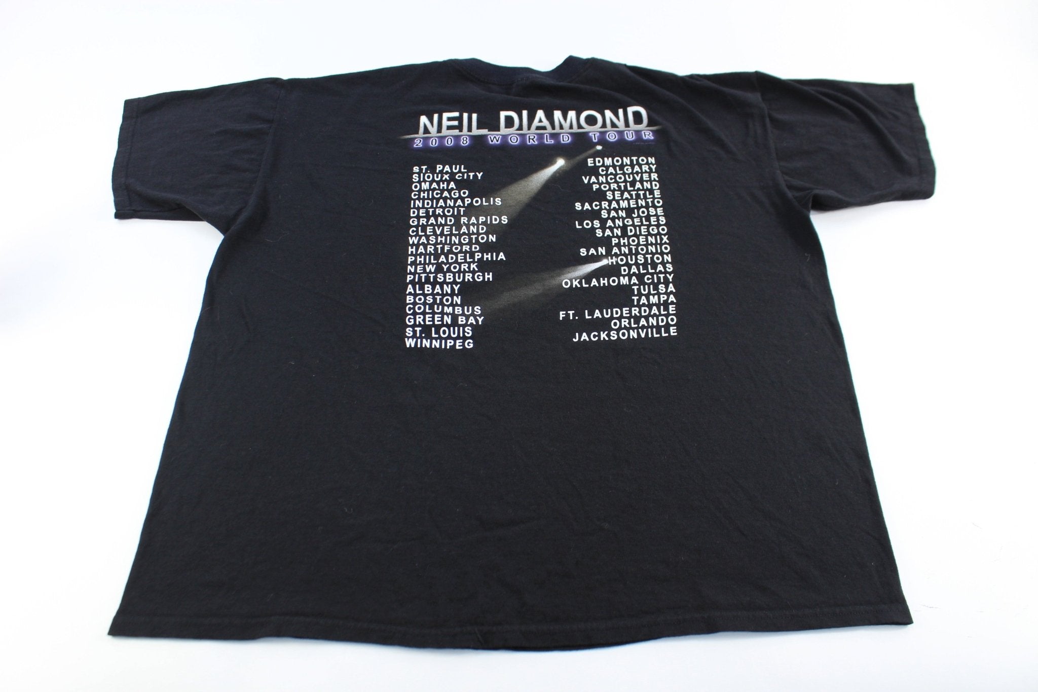 2008 Neil Diamond World Tour T-Shirt - ThriftedThreads.com