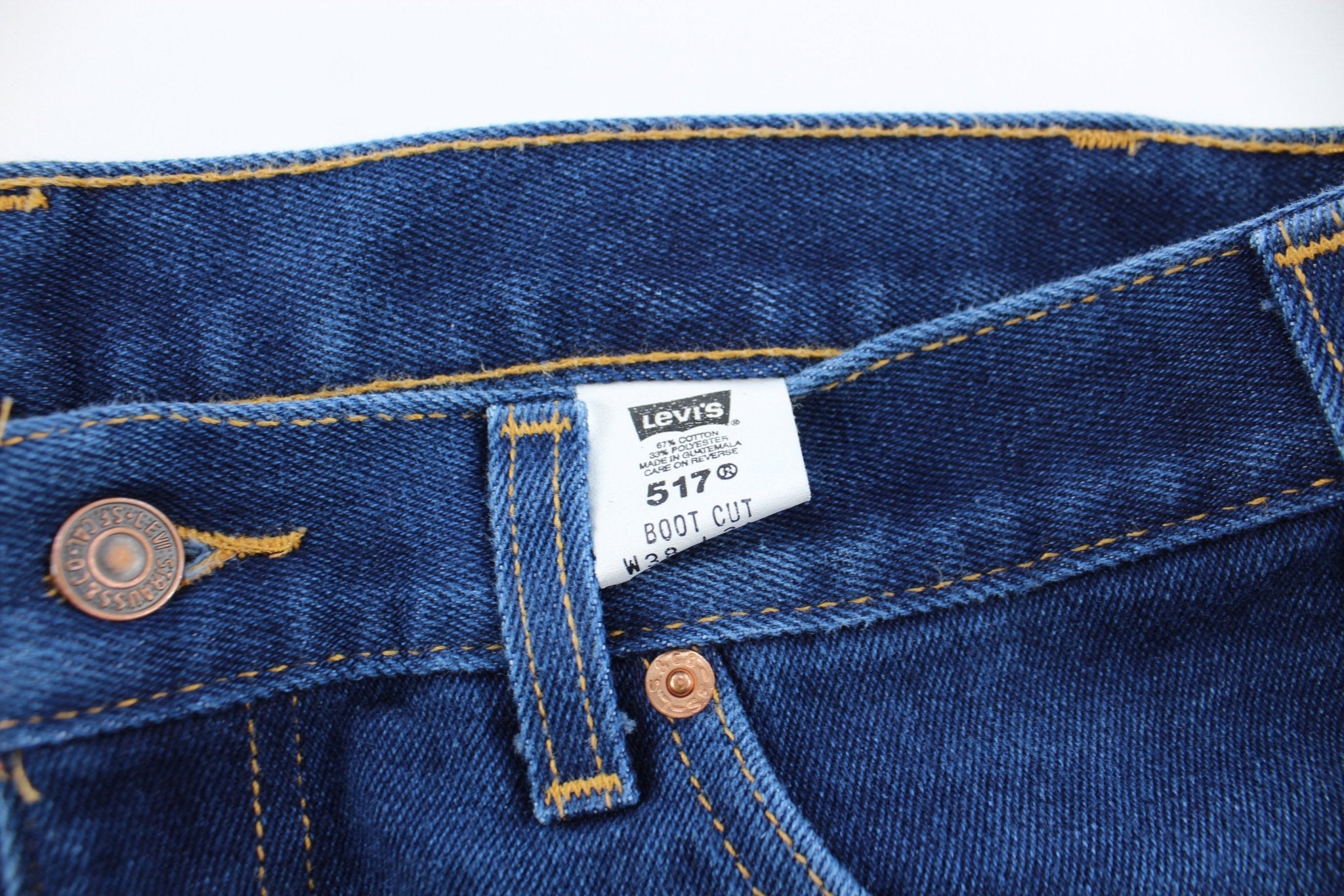 517 Levi's Dark Blue Denim Jeans - ThriftedThreads.com