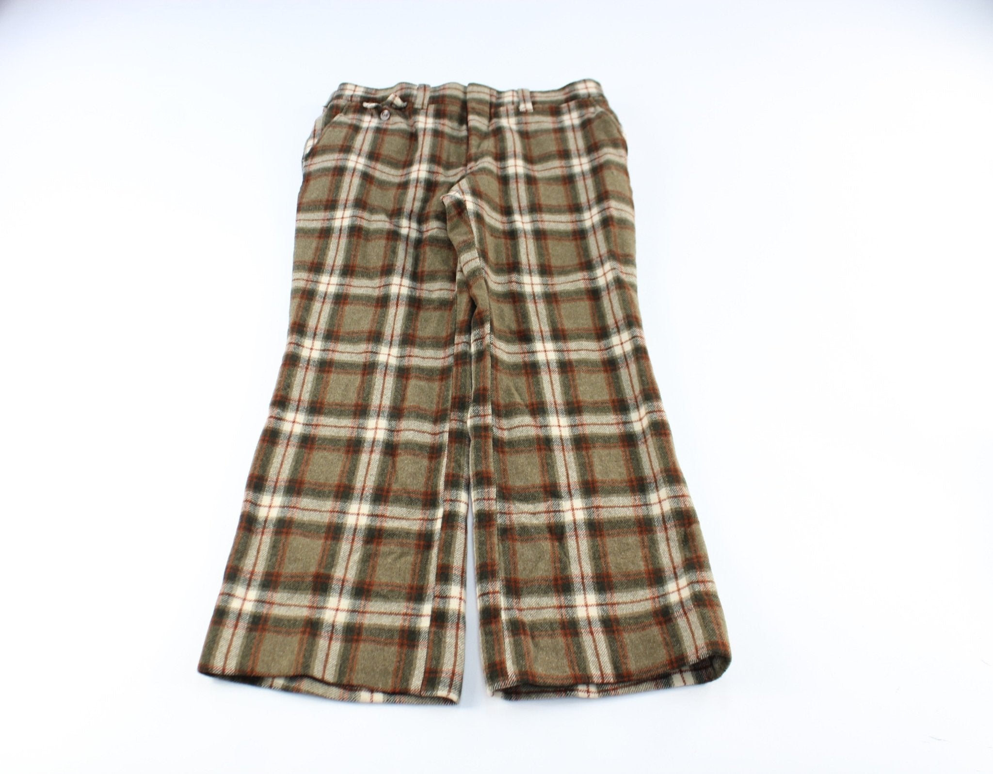 70's Wool Plaid Pants - ThriftedThreads.com