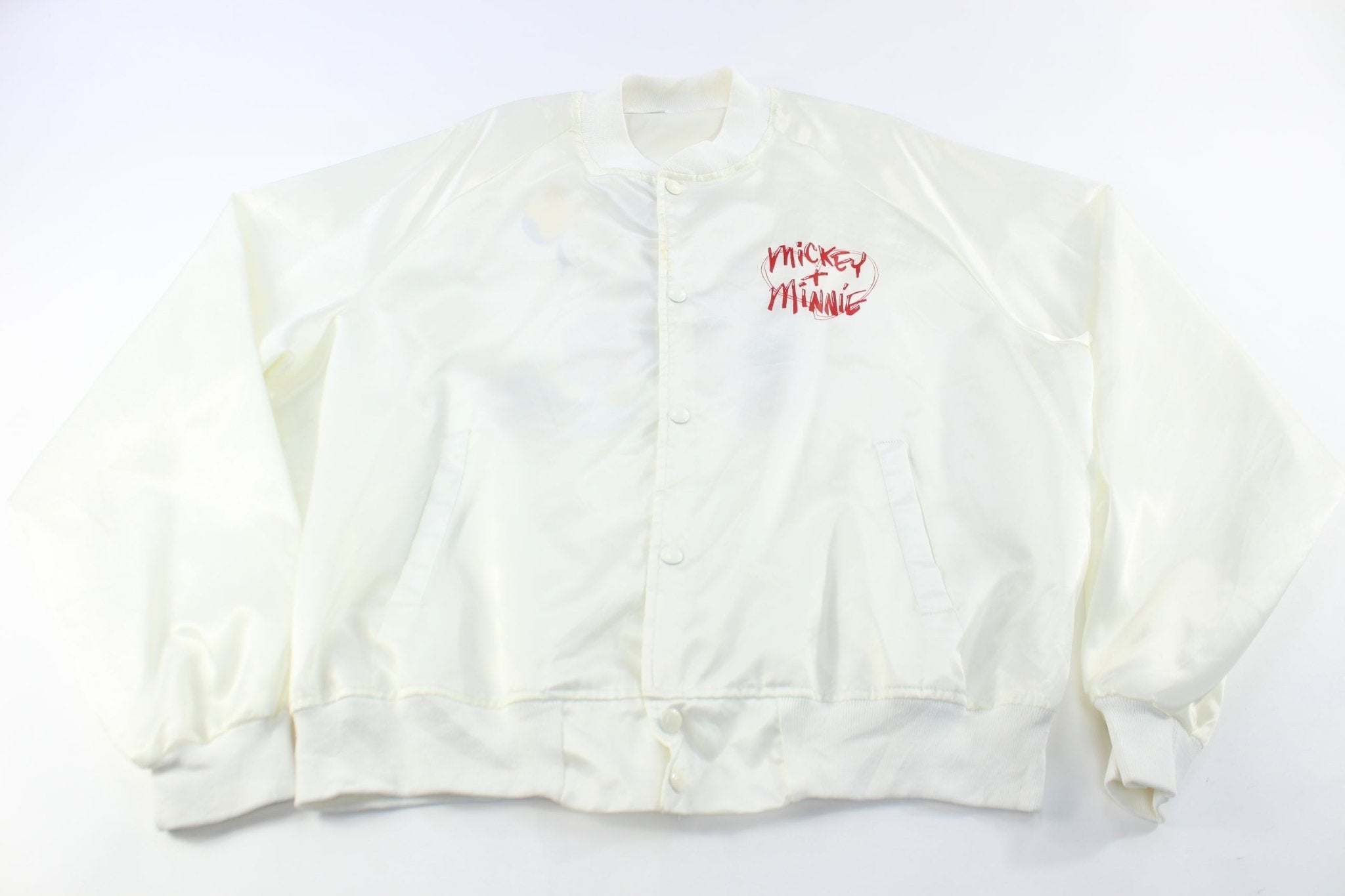 80's Mickey & Minnie Mouse Bomber Jacket - ThriftedThreads.com