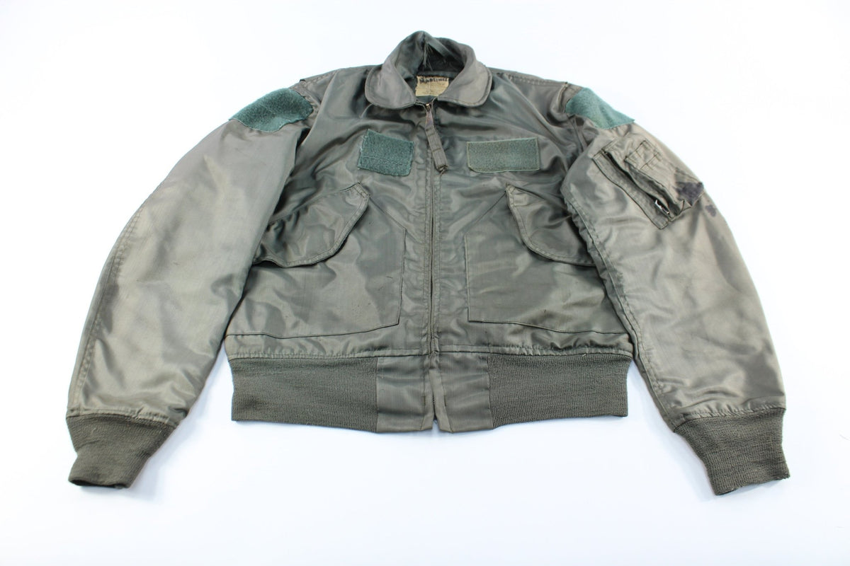 80's Military Green Flyer Jacket – ThriftedThreads.com