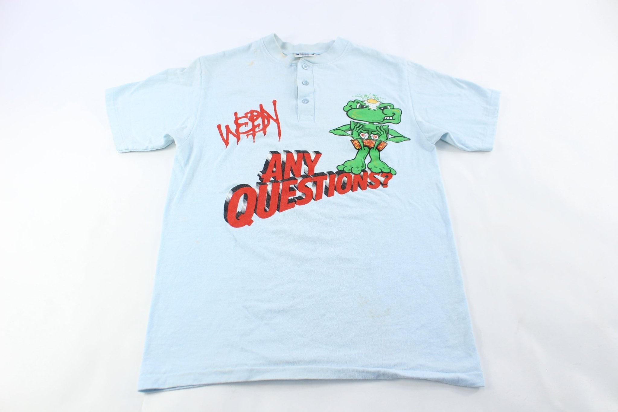 80's WEBN Any Questions T-Shirt - ThriftedThreads.com