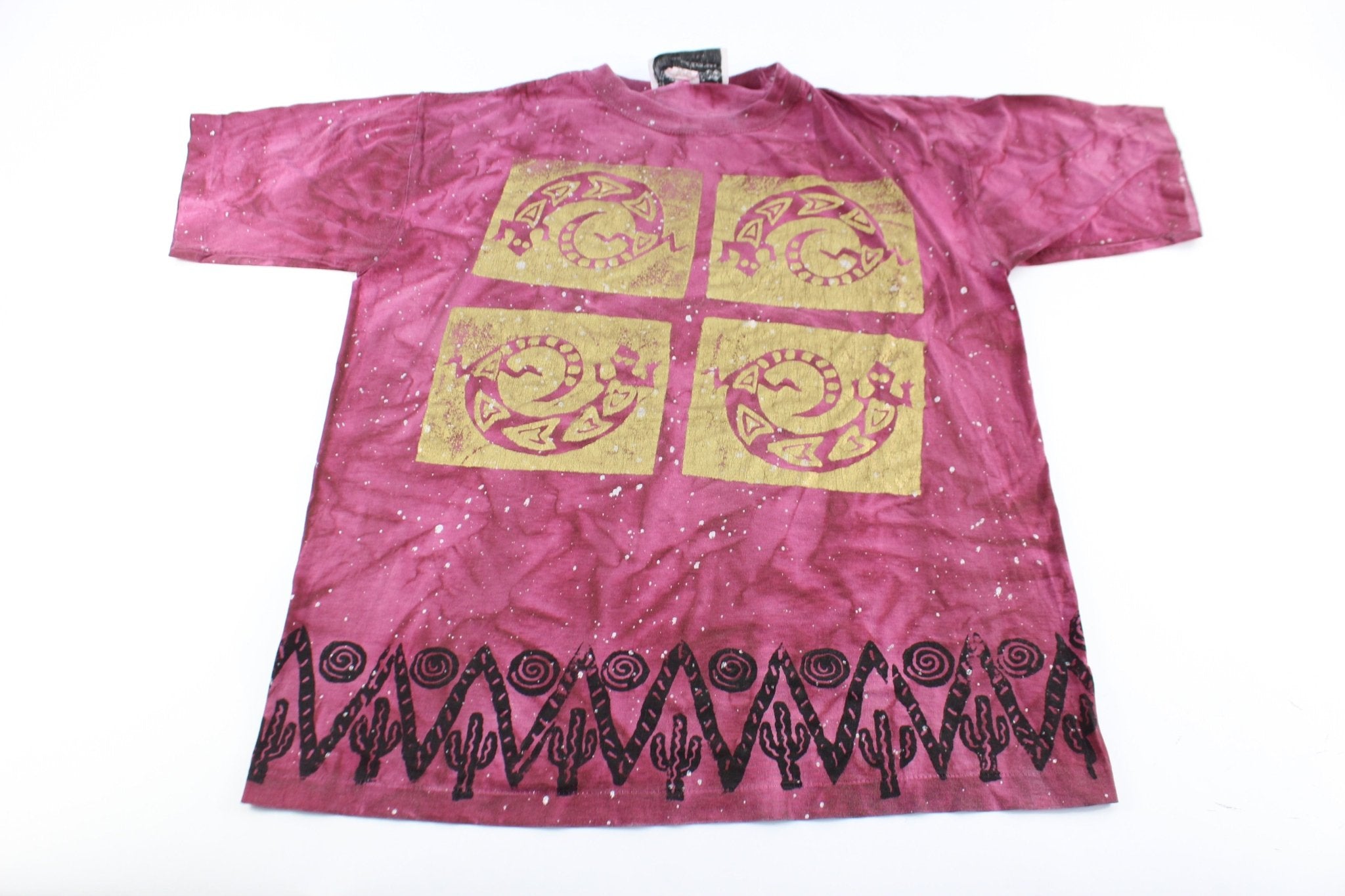 90's Egyptian Lizards Tie-Dye T-Shirt - ThriftedThreads.com