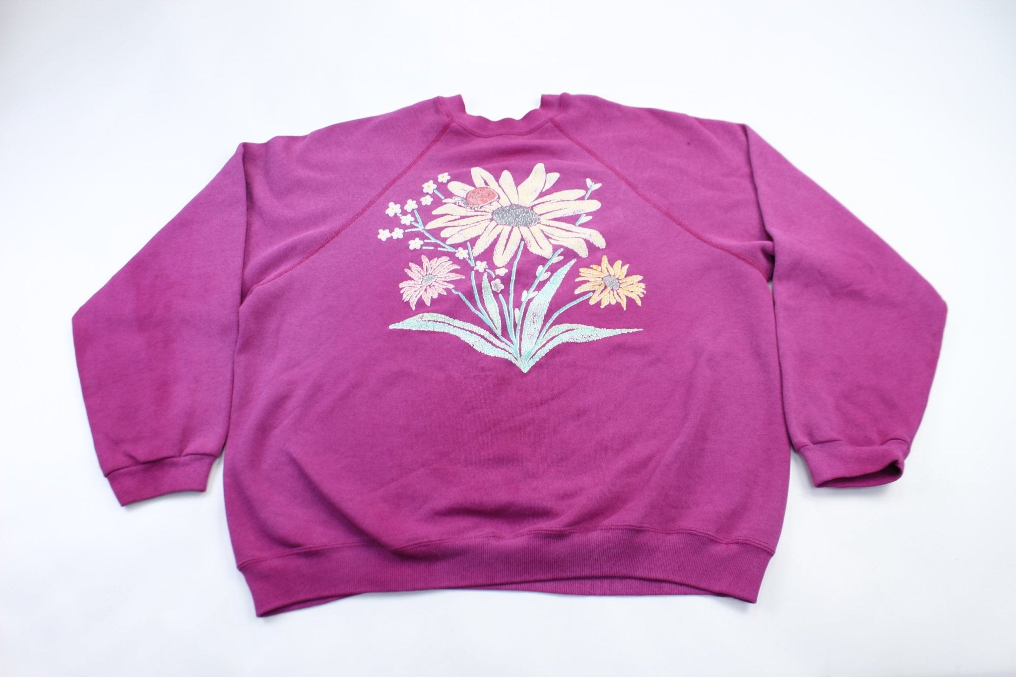 90's Flower Graphic Sweatshirt - ThriftedThreads.com