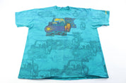 90's Houston Zoo All Over Print T-Shirt - ThriftedThreads.com