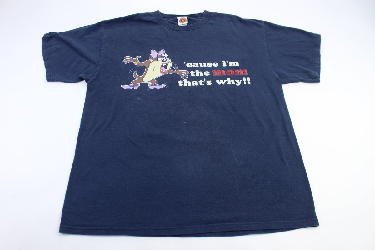 90's Looney Tunes Taz Mom Graphic T-Shirt – ThriftedThreads.com