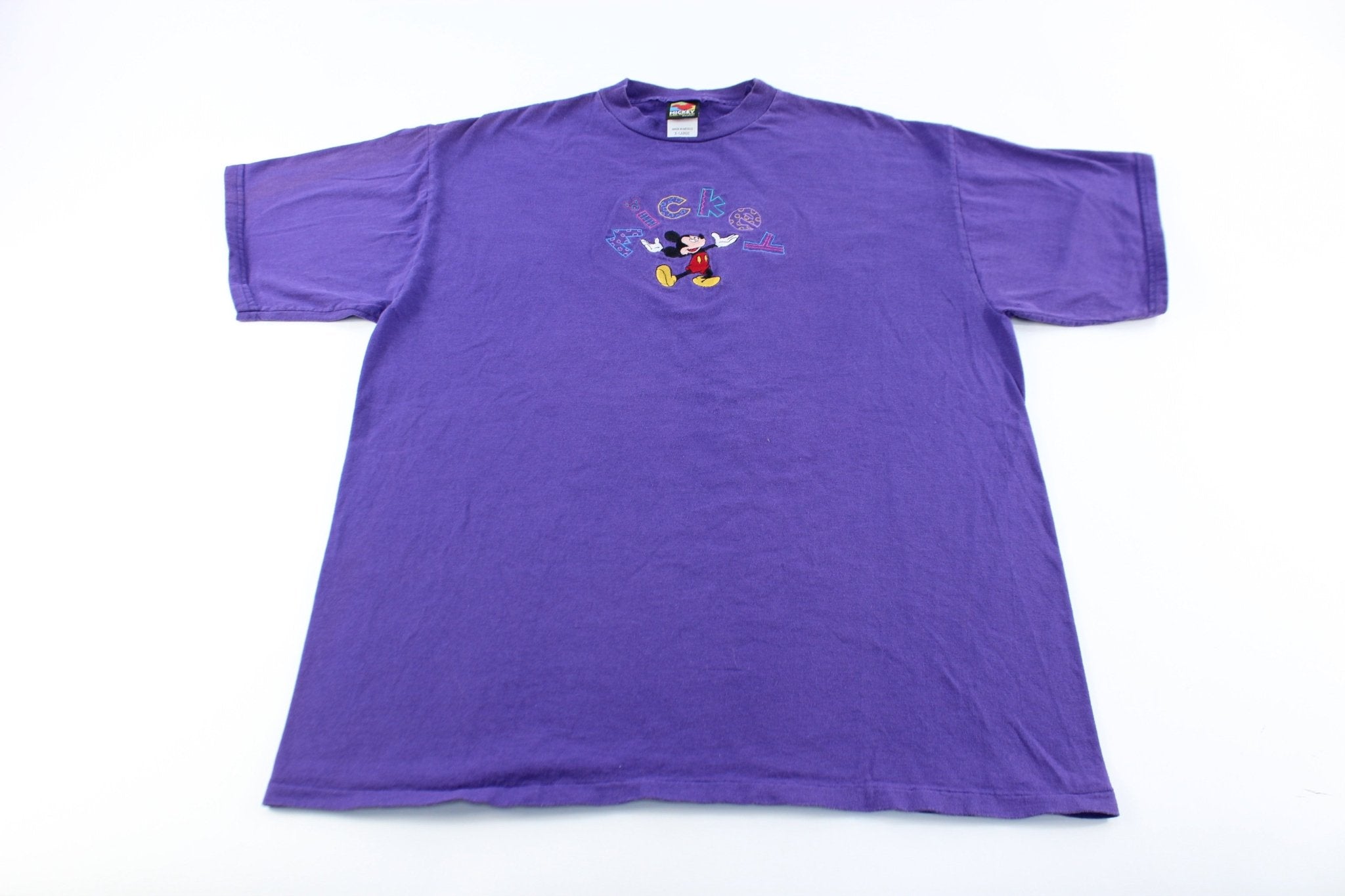 90's Mickey Unlimited Embroidered Mickey Mouse T-Shirt - ThriftedThreads.com