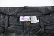 90's Newport Easy Black Leather Pants - ThriftedThreads.com