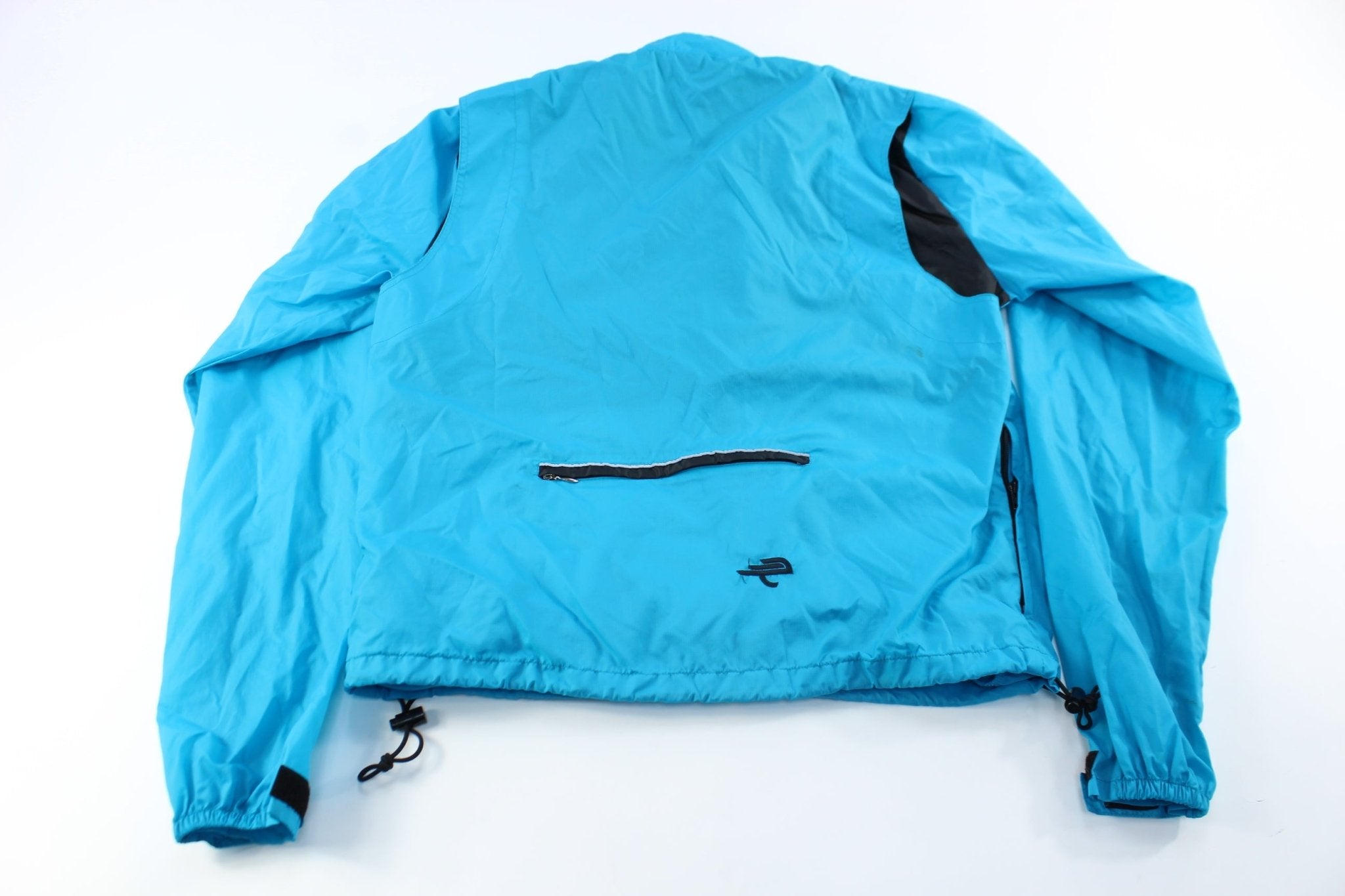 90's Nike Embroidered Logo Blue Zip Up Jacket - ThriftedThreads.com