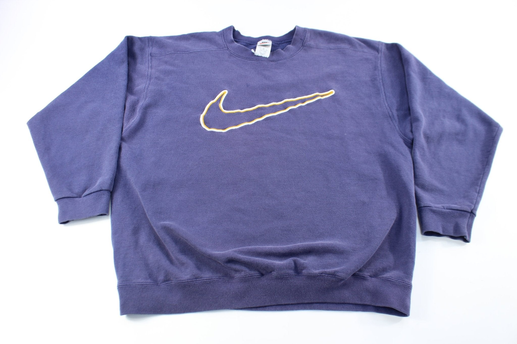 90 s Nike Embroidered Logo Navy Blue Sweatshirt ThriftedThreads