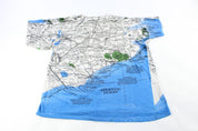 90's North Carolina Map All Over Print T-Shirt - ThriftedThreads.com